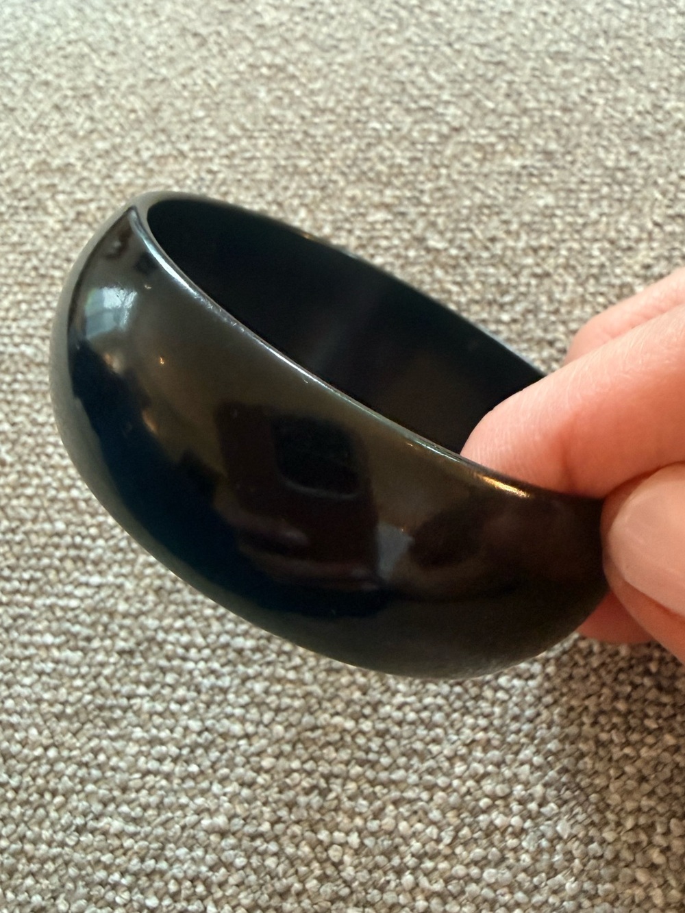 Vintage Bakelite Black Bangle